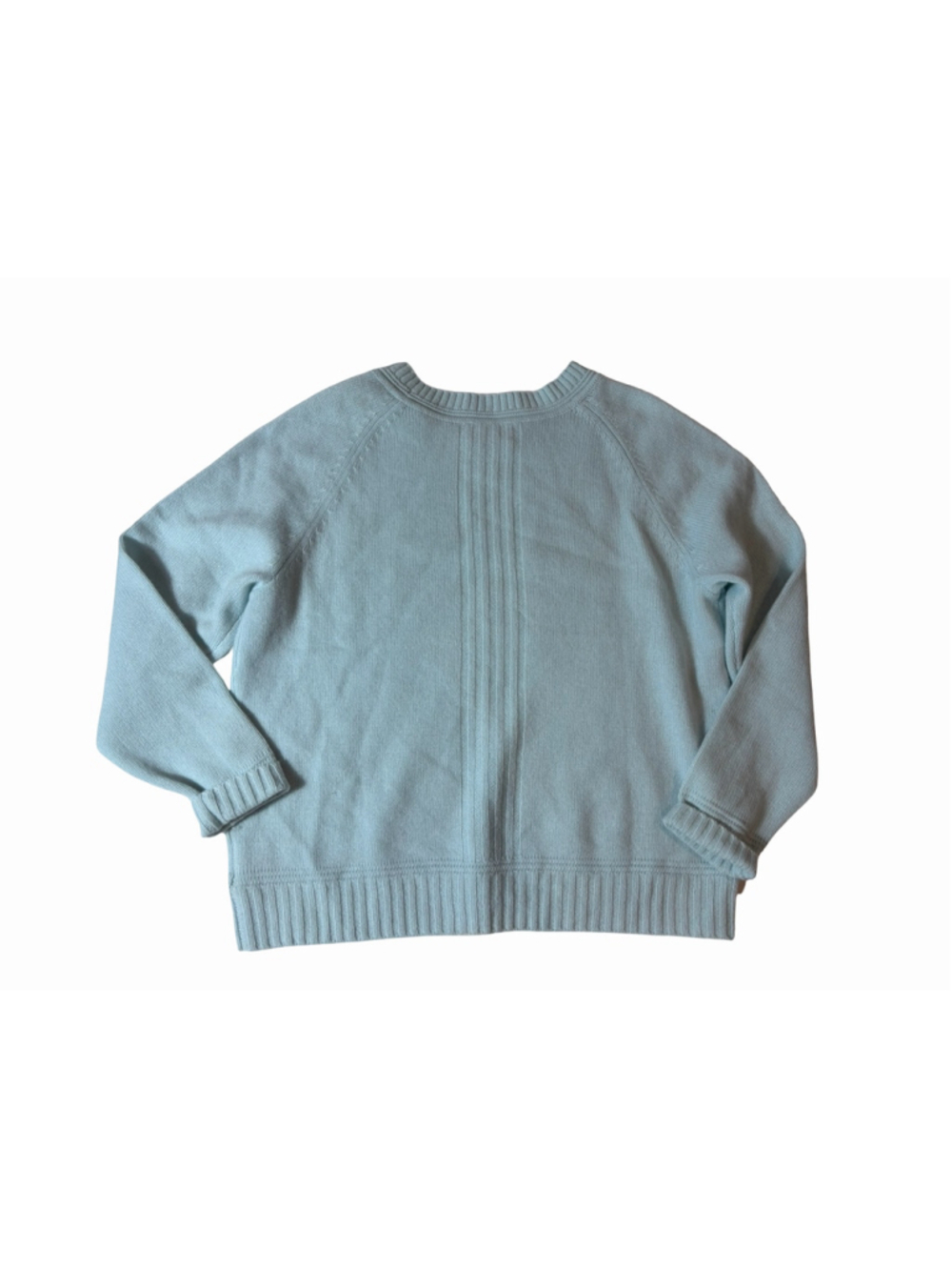 Pure Collection Light Blue 100% Cashmere Crewneck Sweater Quiet Luxury